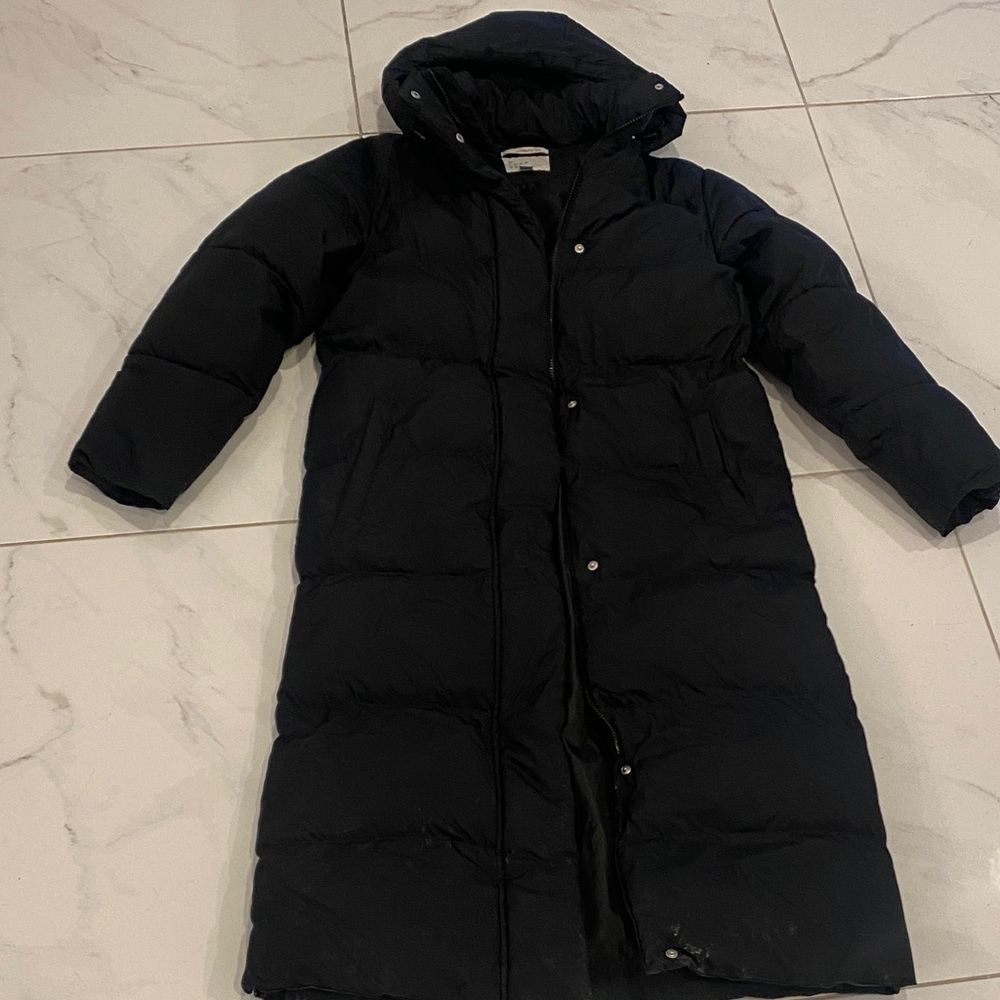 Black Long Puffer Coat